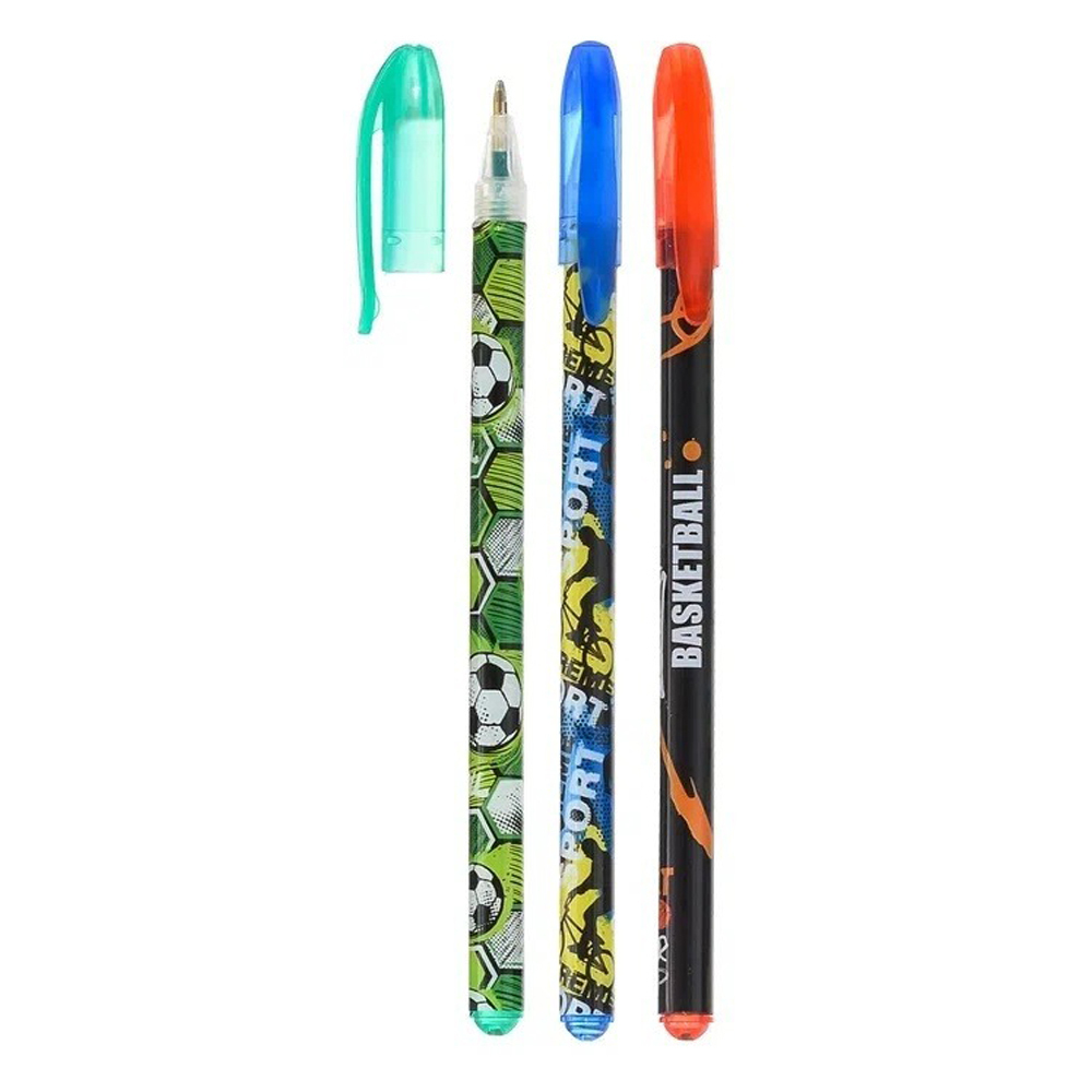 Ручка гелевая, Basir, цветные чернила, серия "Спорт", ароматизированная с блёстками, 48 шт