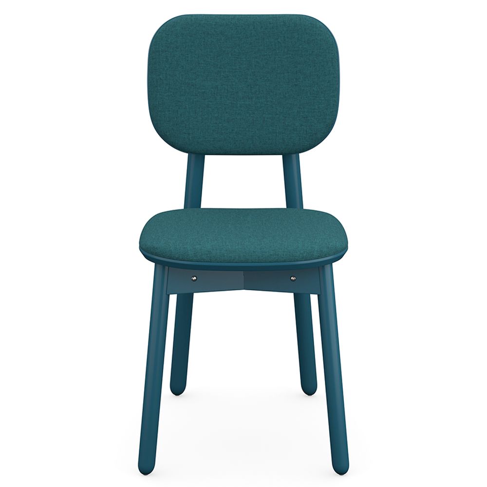 Стул с обивкой Saga, рогожка, сине-зеленый