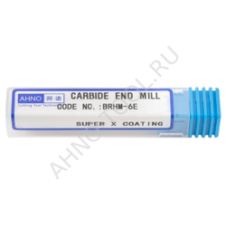 Фреза твердосплавная   6мм (L=50, l=18, хв=6) Z6 45° по закаленной стали BRHM-6E-D6.0 HRC65 AHNO