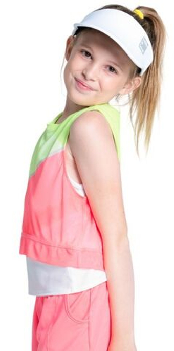 Футболка для девочки теннисная Lucky in Love Girls Sunset Spin Spin Around - разноцветный