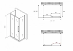 Душевой уголок ABBER Schwarzer Diamant AG30160BMH-S100BM-S100BM 160х100 стекло матовое/профиль черный