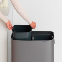 Мусорный бак Bo Touch Bin 2x30л Brabantia Платиновый
