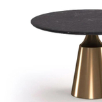 Стол круглый Lucas 100, керамика матовая, черная