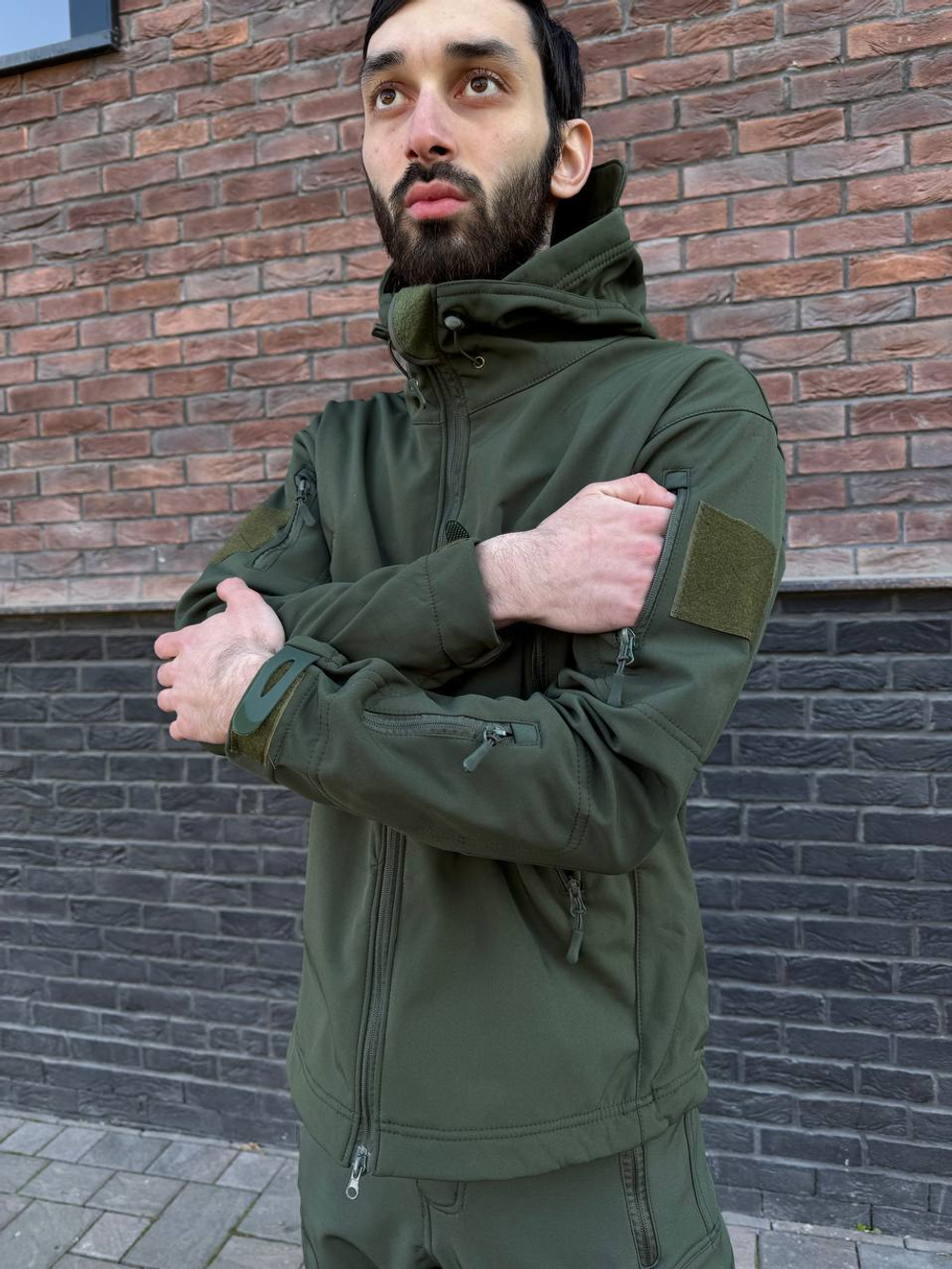 Тактический демисезонный костюм / softshell / олива