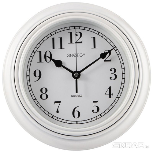 Часы настенные Energy EC-141 круглые белые (102265)