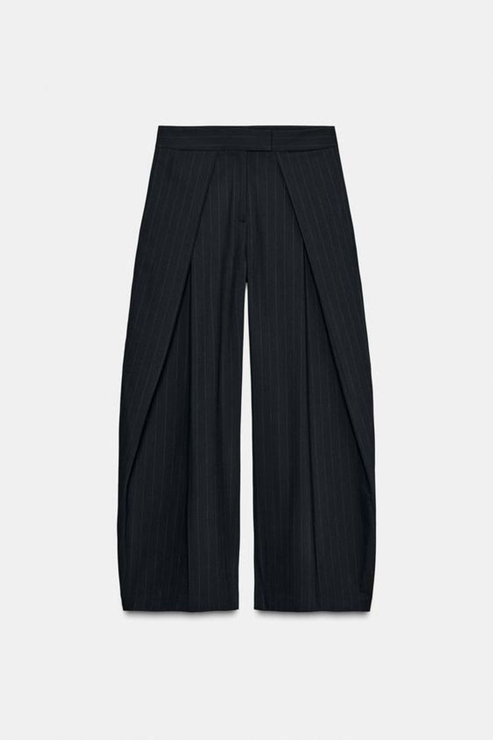 ZARA БРЮКИ В ПОЛОСКУ С ЗАЩИПАМИ — ZW COLLECTION, В ПОЛОСКУ