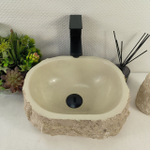 Раковина из мрамора Erozy Cream EM-65571 35*28*17 0868