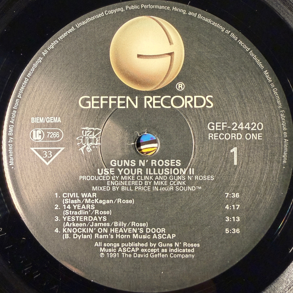 Guns N' Roses - Use Your Illusion II 2LP (Европа 1991г.)