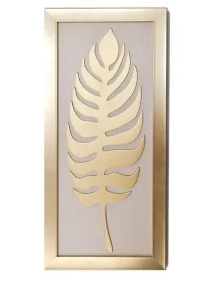 Настенный декор "Листья" в золотой раме