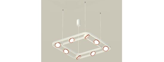 Комплект подвесного поворотного светильника 8*GX53 XB9177103/8 SWH/PPG белый песок/золото розовое полированное (C9177, N8126)Techno DIY System Complects Ambrella