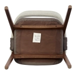 Стул KELLI бежевый букле, экокожа коричневая, орех