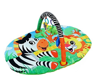 Игровой развивающий коврик с погремушками Сафари 92х56х43см