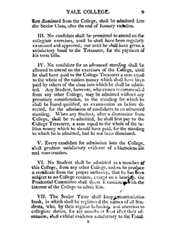 The laws of Yale college, in New-Haven | Yale University
