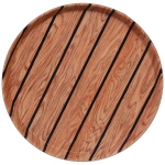 Поднос пластиковый «WOOD» 35см черная полоса