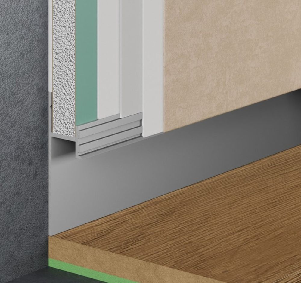 Теневой плинтус скрытого монтажа Pro Design 380 анодированный, 2700x17,5x52 мм