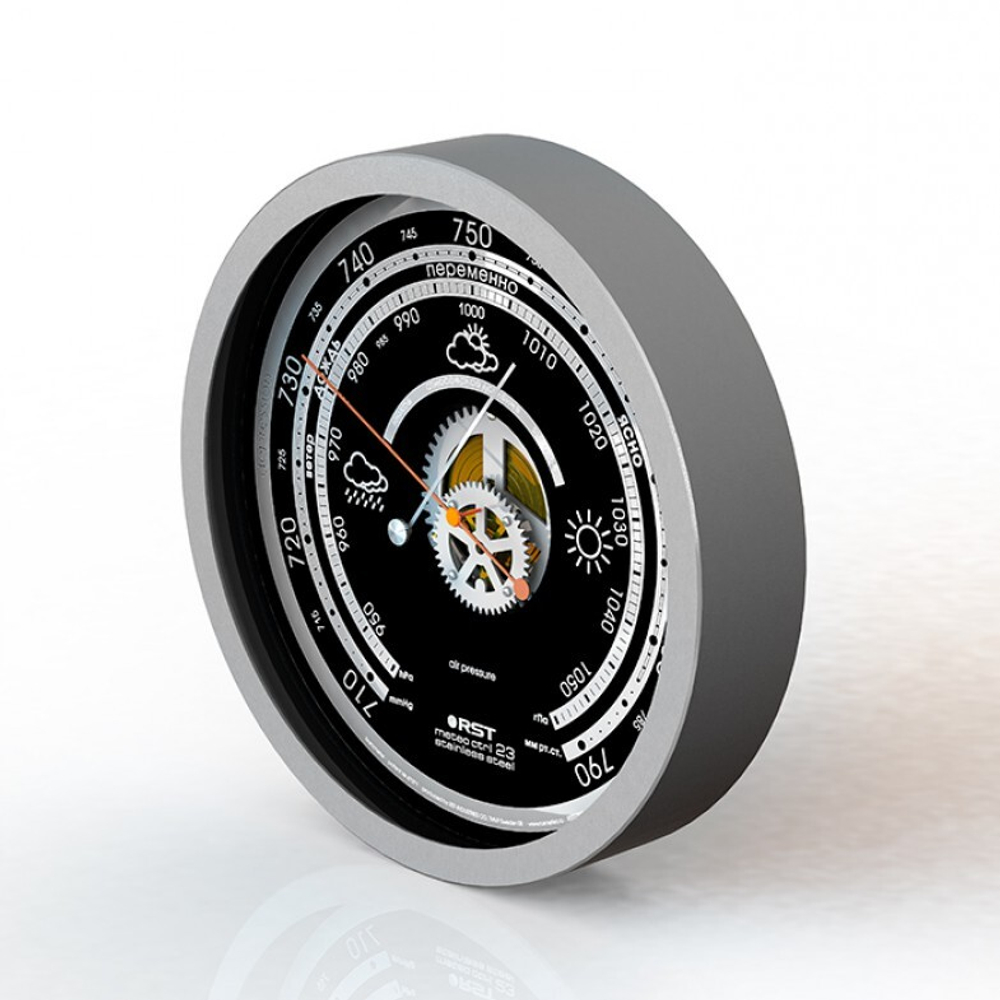 Барометр RST07823  meteo ctrl 23 stainless steel, диам. 208 х 41 mm
