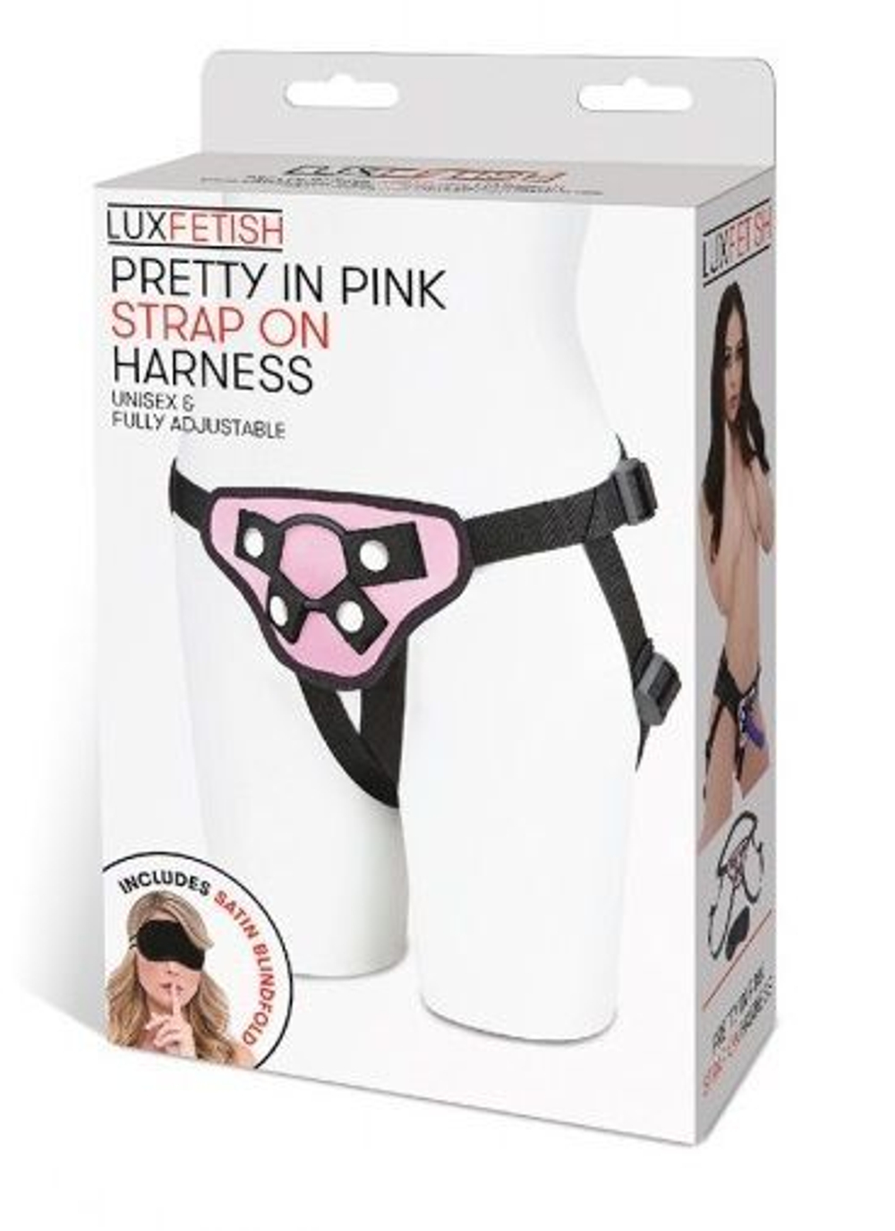 Розово-черные трусики для фиксации насадок кольцом (Размер: S-M-L) (Цвет: розовый с черным)