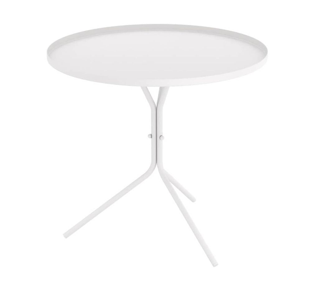 Столик журнальный Sheffilton SHT-CT11-2 металл (белый муар)