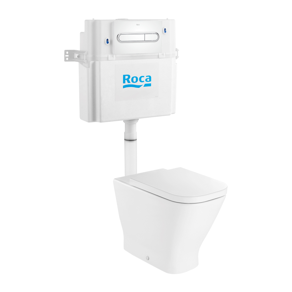 ПЭК Roca The Gap 893109000 приставная Чаша Roca + бачок + сиденье + панель смыва