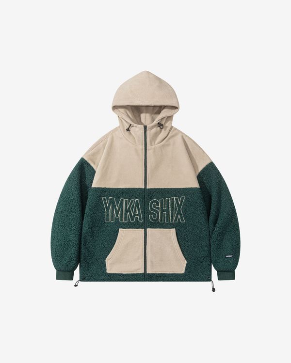 Худи Little Lamb Zip песочный/зеленый - фото 2