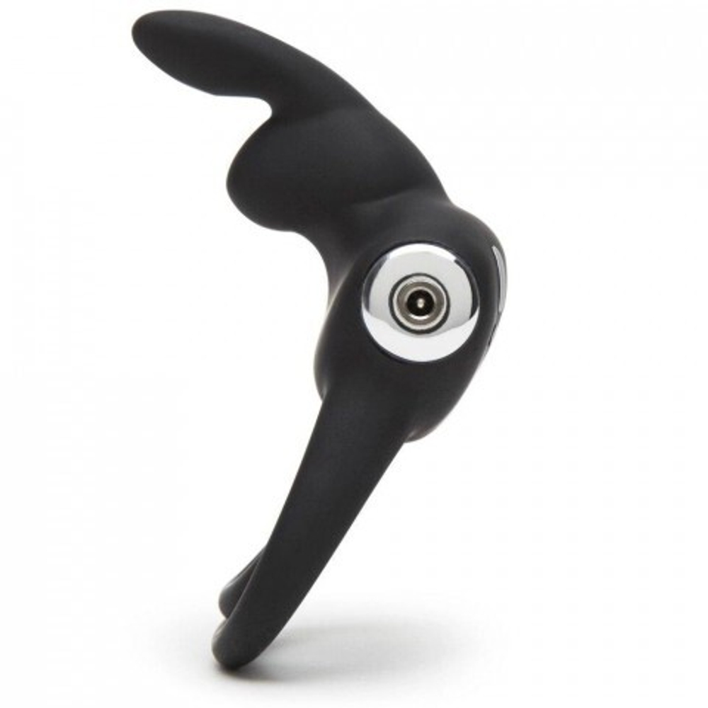 Вибронасадка с кольцом Happy Rabbit Cock Ring черная