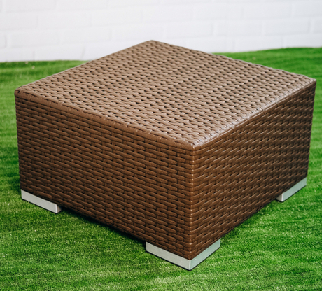 Столик плетеный журнальный ReeHouse Tama, коричневый люкс