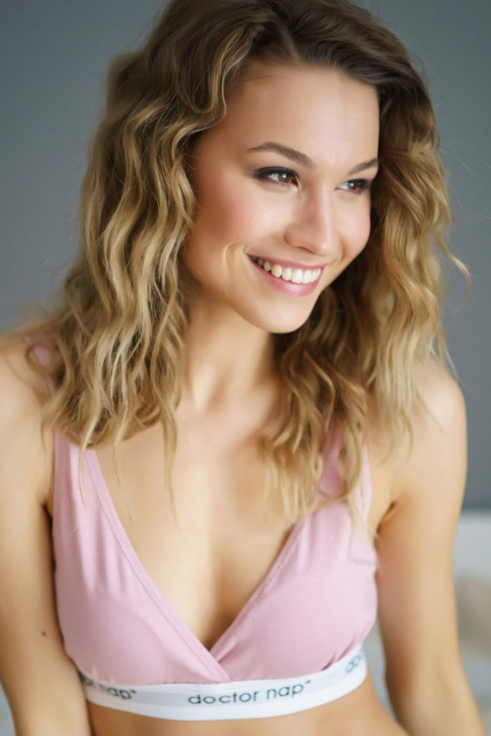 Мягкий и удобный бюстгальтер-топ из хлопка (Размер: XL) (Цвет: розовый)