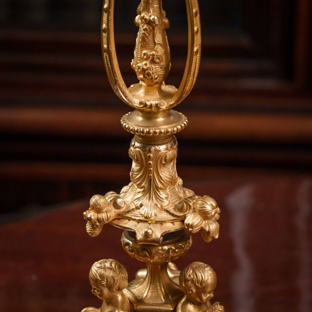 Пара бронзовых канделябров на 4 свечи