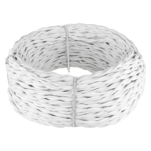 Ретро кабель витой 2х1,5 (белый) 50 м W6452501