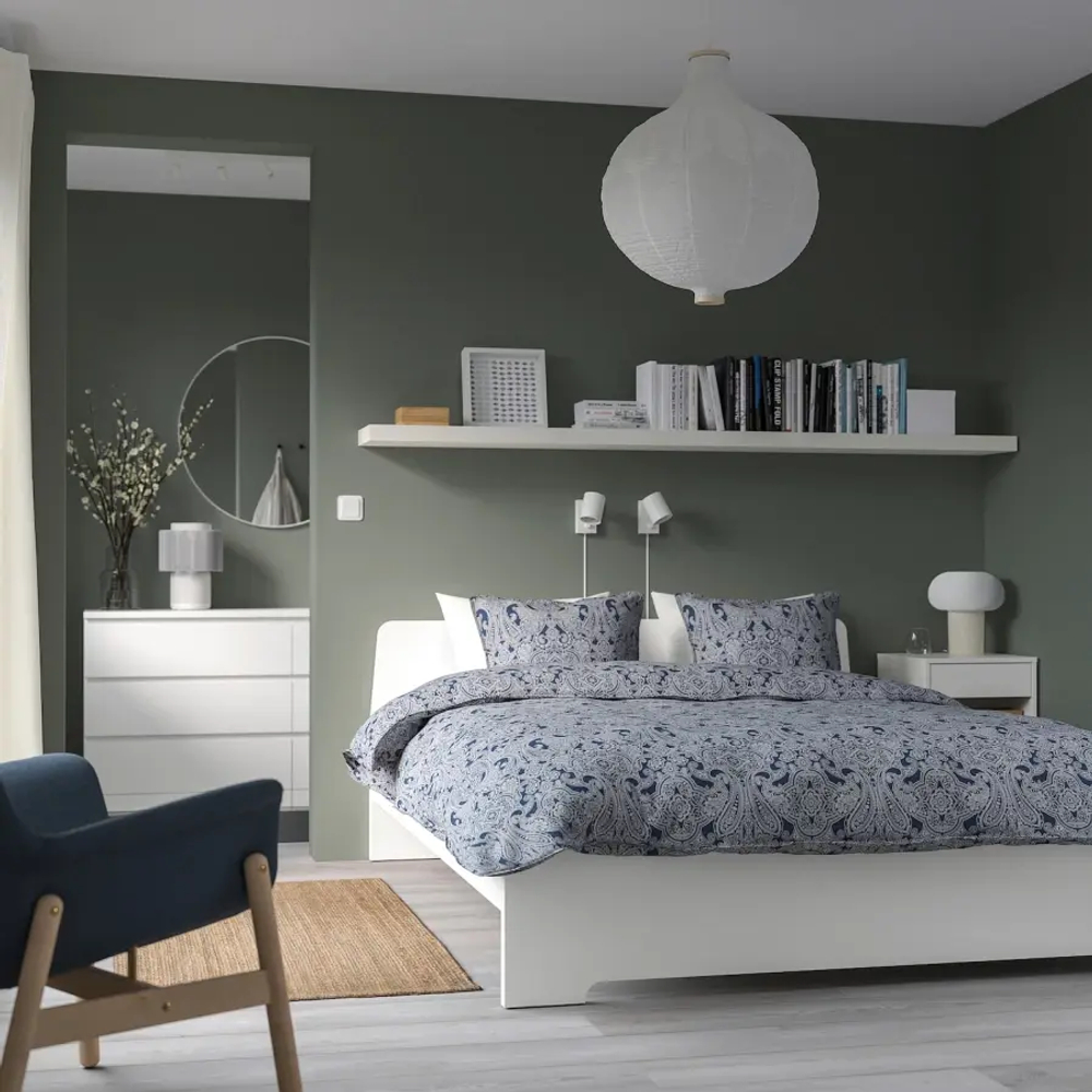 Каркас кровати - IKEA ASKVOLL, 200х160 см, белый, АСКВОЛЬ ИКЕА