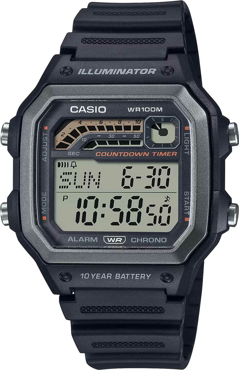 Мужские наручные часы Casio WS-1600H-1A