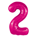 Шар фольгированный Цифра 2 101 см (Фуксия)