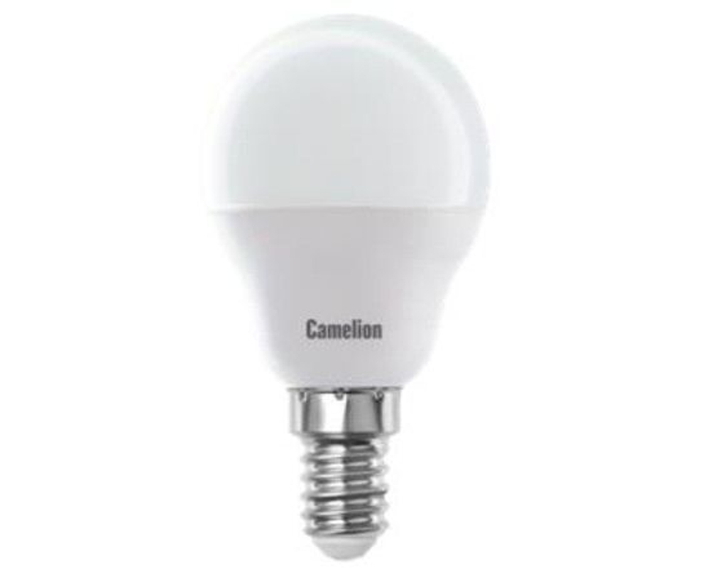 Лапочка Camelion Шар G45 E14 5W(405lm 220) 4500K 4K матов. 80x45 пластик LED5-G45/845/E14, 1 шт.