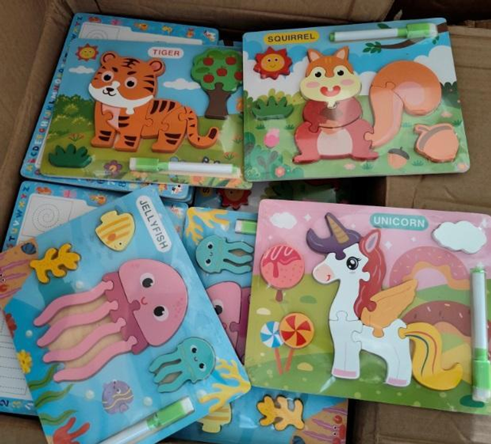 Развивающая игрушка деревянная Пазл, C-41809