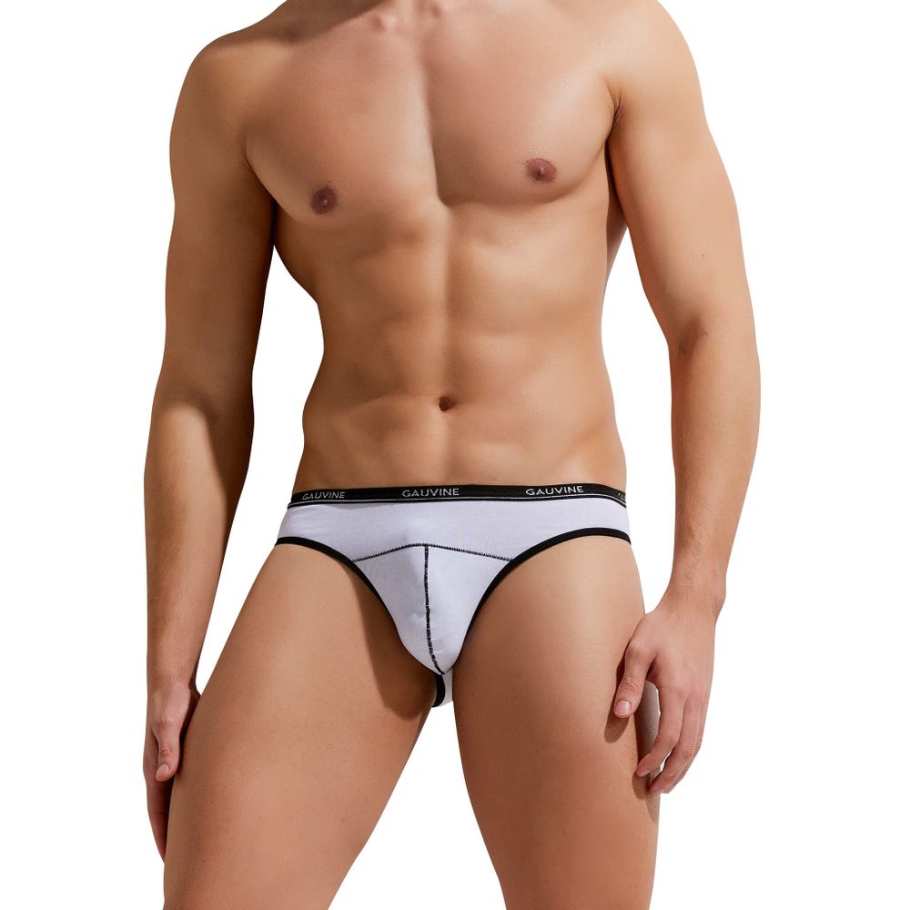 Мужские трусы слипы белые GAUVINE 2005