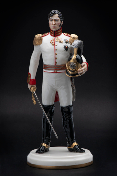 Статуэтка. Фарфор. Солдат. Голицын Дмитрий Владимирович - Русский полководец. Россия