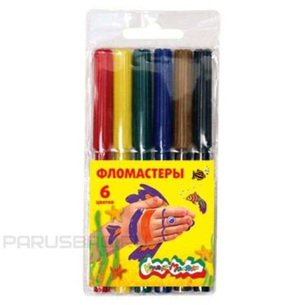 Фломастеры 6 цветов Каляка-Маляка