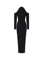 Платье миди из крепа с кристаллами