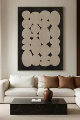 Постер Bowl 140х100 см, чёрный, бежевый 