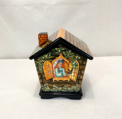 Шкатулка "Чайный домик" с ручной росписью