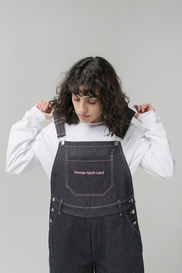 Комбинезон Dark Blue/Pink Джинсовый - фото 4