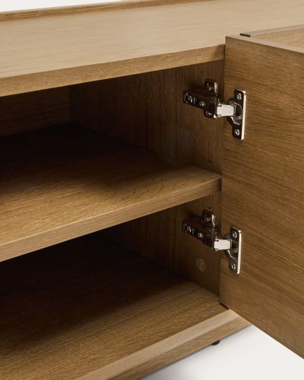 Тумба под ТВ Arelida из дубового шпона и массива дуба светло-коричневаф, 200 x 44 см