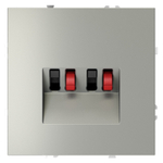 Розетка акустическая встраиваемая VOLTUM S70 4-местная, (сталь)