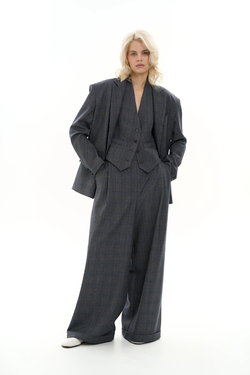 Жакет с мужского плеча в клетку