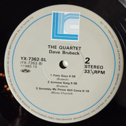 Винтажная виниловая пластинка LP Dave Brubeck The Quartet (Japan 1985) (Obi)