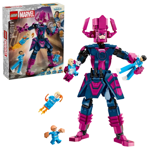 Конструктор LEGO Marvel 76316 Фантастическая четверка против Фигурка Галактуса-конструктора