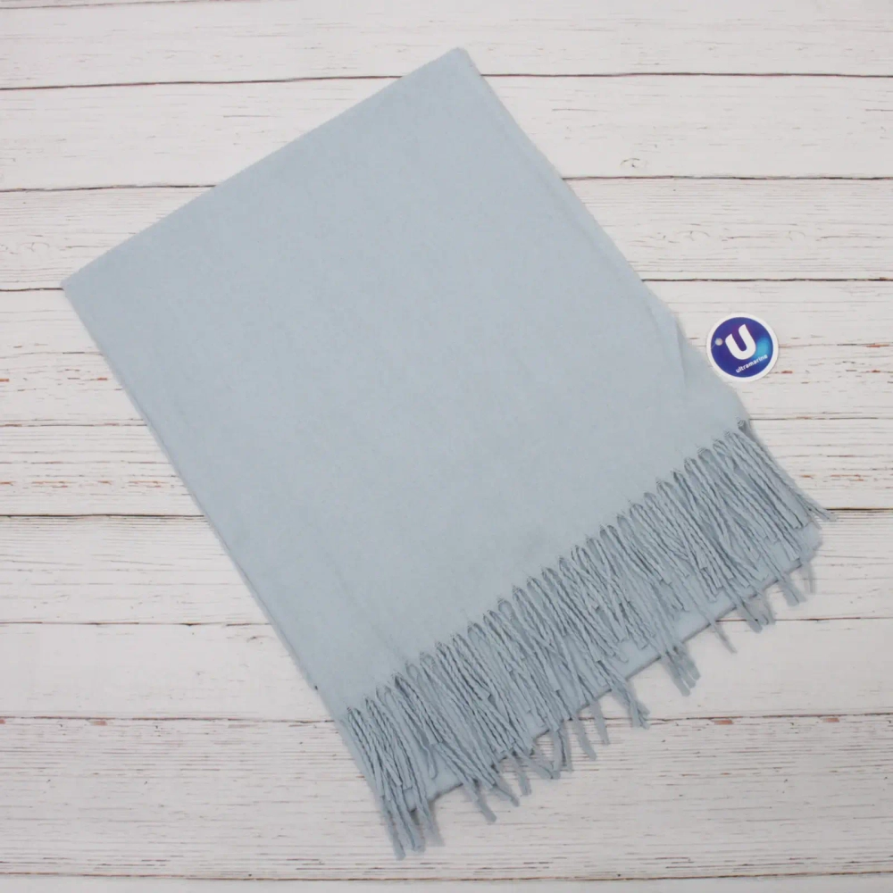 Палантин - шарф «ZIMA», однотонный, цвет светло голубой, 180*70см (200гр)