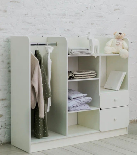 Стеллаж В-11 МДФ белый/белый