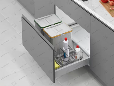 S-2564-G Система сортировки в базу 900 мм, Starax Order 2, (840-800x490-415x305 мм), серый