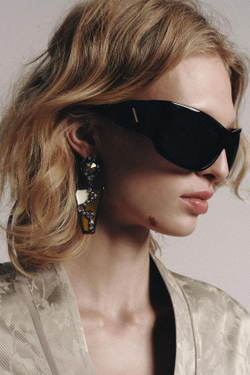 ZARA ГЕОМЕТРИЧЕСКИЕ СЕРЬГИ СО СТРАЗАМИ, ОРАНЖЕВЫЙ